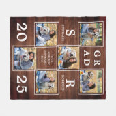 Couverture Polaire Graduate Keepsaké Graduation Unique Photo Collage (Devant (Horizontal))