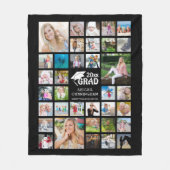 Couverture Polaire Graduate Modern Photo Collage Nom École Noir (Devant)