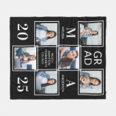 Couverture Polaire Graduate moderne 6 photo Collage Graduation (Devant (Horizontal))