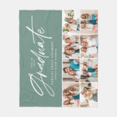 Couverture Polaire Graduate sauge vert multi photo élégant moderne (Devant)