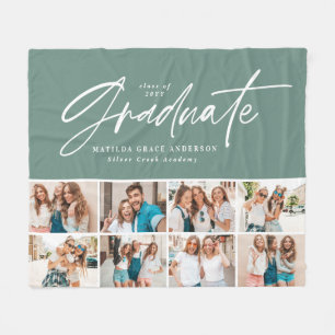 Couverture Polaire Graduate sauge vert multi photo élégant moderne
