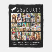 Couverture Polaire Graduation 30 Photo Collage noir (Devant)