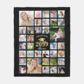 Couverture Polaire Graduation 35 Photo Collage CLASSE ANNÉE Noire (Devant)