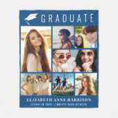 Couverture Polaire Graduation 7 Photo Collage bleu (Devant)