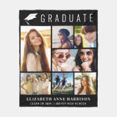 Couverture Polaire Graduation 7 Photo Collage noir (Devant)