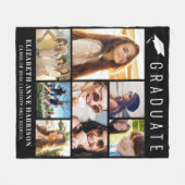 Couverture Polaire Graduation 7 Photo Collage noir (Devant (Horizontal))