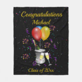 Couverture Polaire Graduation Bubbly Célébration (Devant)