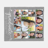 Couverture Polaire Graduation Gris K-12 Script moderne Collage photo (Devant (Horizontal))