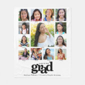 Couverture Polaire Graduation K-12 Black White Photo Collage Moderne (Devant)