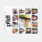 Couverture Polaire Graduation K-12 Black White Photo Collage Moderne (Devant (Horizontal))