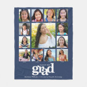 Couverture Polaire Graduation Marine K-12 Photo Collage Bold Moderne (Devant)