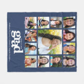 Couverture Polaire Graduation Marine K-12 Photo Collage Bold Moderne (Devant (Horizontal))