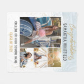 Couverture Polaire Graduation moderne 2025 Photo Collage Keepsaké (Devant (Horizontal))