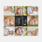 Couverture Polaire Graduation moderne 8 Photo Collage Gradué Noir (Devant (Horizontal))