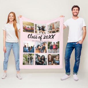 Couverture Polaire Graduation moderne Neuf Instagram Photo Collage