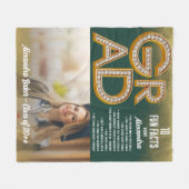 Couverture Polaire Graduation Parties scintillant d'or Fun Facts Clas (Devant (Horizontal))