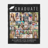 Couverture Polaire Graduation Photo Collage Black (Devant)