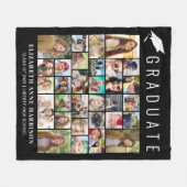 Couverture Polaire Graduation Photo Collage Black (Devant (Horizontal))