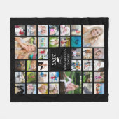 Couverture Polaire Graduation Photo Collage Script CLASSE DE Noir (Devant (Horizontal))