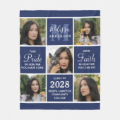 Couverture Polaire Gradué 5 Photo Collage Marine Blue Graduation (Devant)