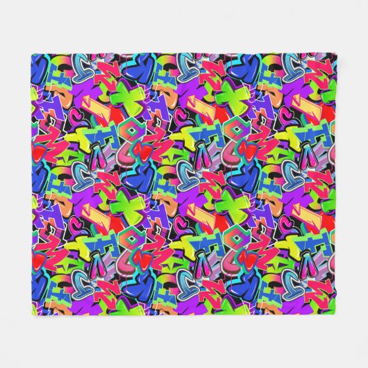 Couverture Polaire Graffiti (Devant (Horizontal))