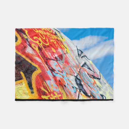 Couverture Polaire graffiti de planète (Devant (Horizontal))