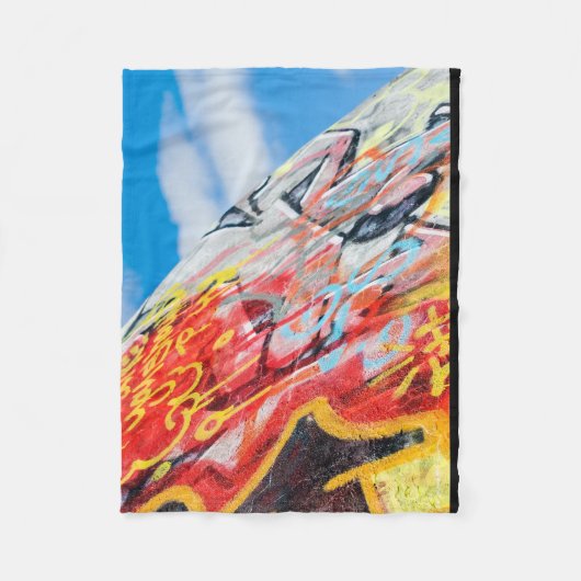 Couverture Polaire graffiti de planète (Devant)