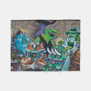 Couverture Polaire Graffiti de sorcière sauvage étrange