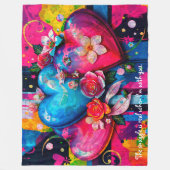 Couverture Polaire [Graffiti Love} Romantic Funny Snuggle Throw (Devant)