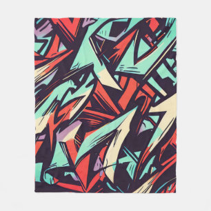 Couverture Polaire Graffiti moderne