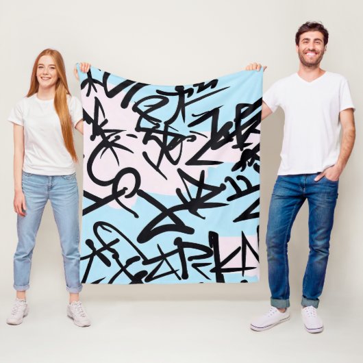 Couverture Polaire Graffiti moderne (En situation)
