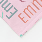 Couverture Polaire Graffiti moderne Nom rose Motif  (Coin)