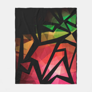 Couverture Polaire graffiti polygonal moderne Abstrait géométrique fo