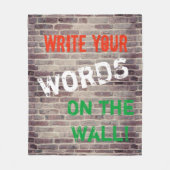 Couverture Polaire Graffiti rouge couvrant de coutume de mur de (Devant)