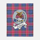 Couverture Polaire Graham De Menteith Pink Clan Badge Tartan Plaid (Devant)