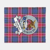 Couverture Polaire Graham De Menteith Pink Clan Badge Tartan Plaid (Devant (Horizontal))
