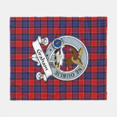Couverture Polaire Graham de Menteith Red Clan Badge Tartan Plaid (Devant (Horizontal))