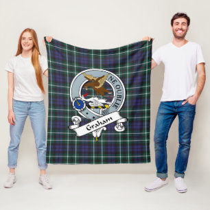 Couverture Polaire Graham De Montrose Moderne Clan Badge Tartan Plaid