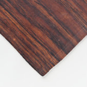 Couverture Polaire Graine de bois foncé en acajou | motif en bois bru (Coin)