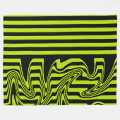 Couverture Polaire Graines et torrents - Lime vert et noir (Devant (Horizontal))