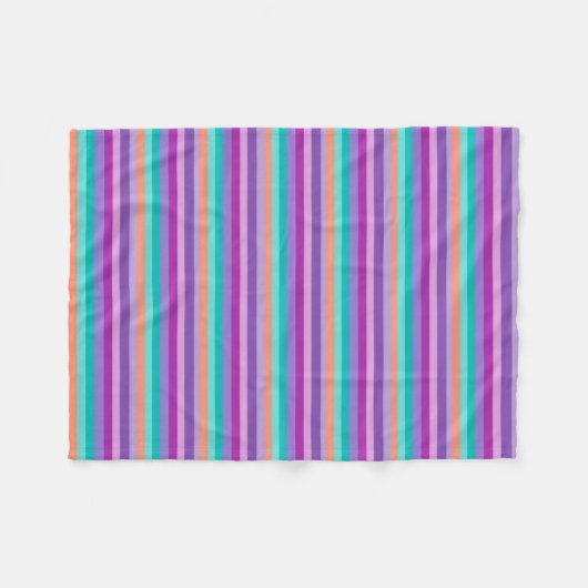 Couverture Polaire Graines Funky Purple Mod Blanches (Devant (Horizontal))