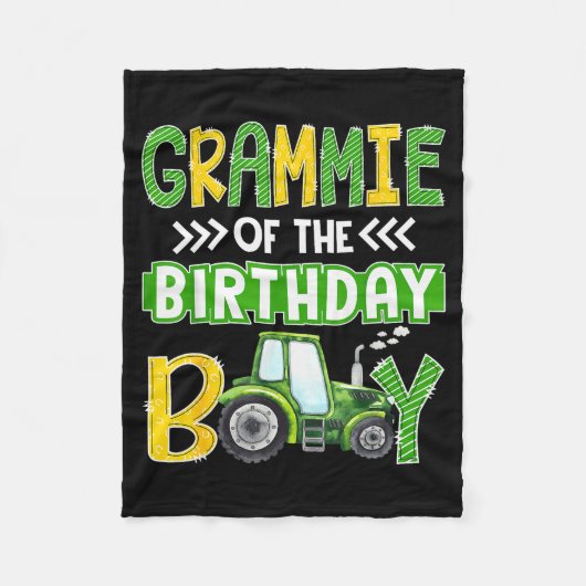 Couverture Polaire Grammie Of The Birthday Boy Tractors Farm Trucks F (Devant)