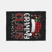 Couverture Polaire Grammy Claus Christmas Lights Pajama Family Matchi (Devant (Horizontal))