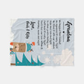 Couverture Polaire Grammy Nana, grand-mère de Noël (Devant (Horizontal))