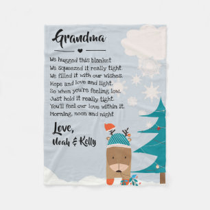 Couverture Polaire Grammy Nana, grand-mère de Noël