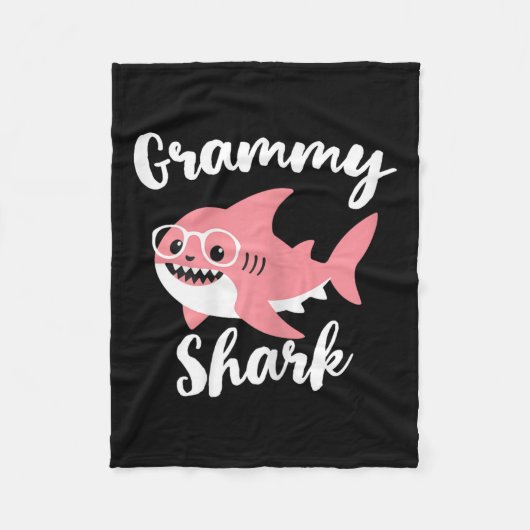 Couverture Polaire Grammy Shark Mother's Day Grandma Funny  (Devant)
