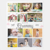 Couverture Polaire Grammy We Love You Personalized Hearts (Devant)