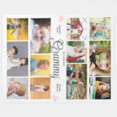 Couverture Polaire Grammy We Love You Personalized Hearts (Devant (Horizontal))