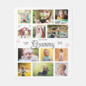 Couverture Polaire Grammy We Love You Personalized Hearts Modern (Devant)