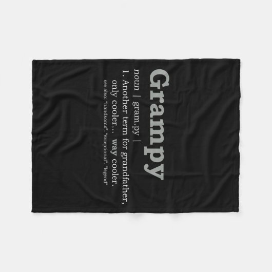 Couverture Polaire Grampy Design_ Funny Definition  (Devant (Horizontal))